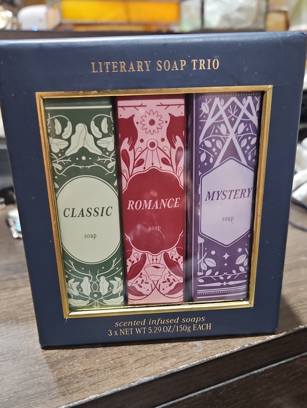 liberty Literary Soap Trio in Green, Red & Purple